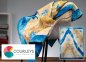 Preview: Materialpackung Courleys Patchworkkurs - Einsteiger 2 "Bargello" - Blau Gelb